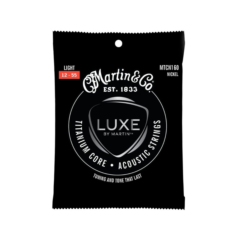 Martin - MTCN160 Titanium Core Strings - Light Tension 12-55 Guitar Strings