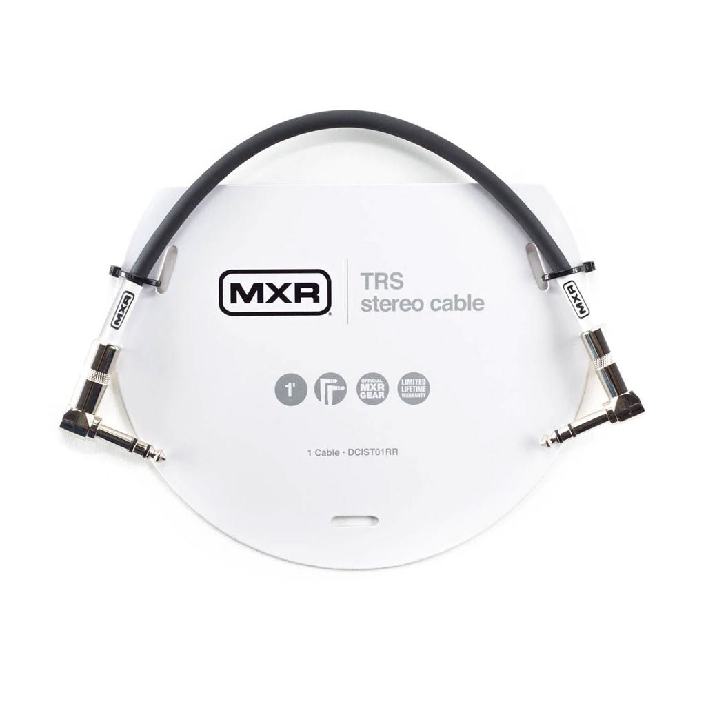 MXR DCIST01RR TRS Stereo Cable - Right Angle to Right Angle - 1 foot Audio Cables Sky Music