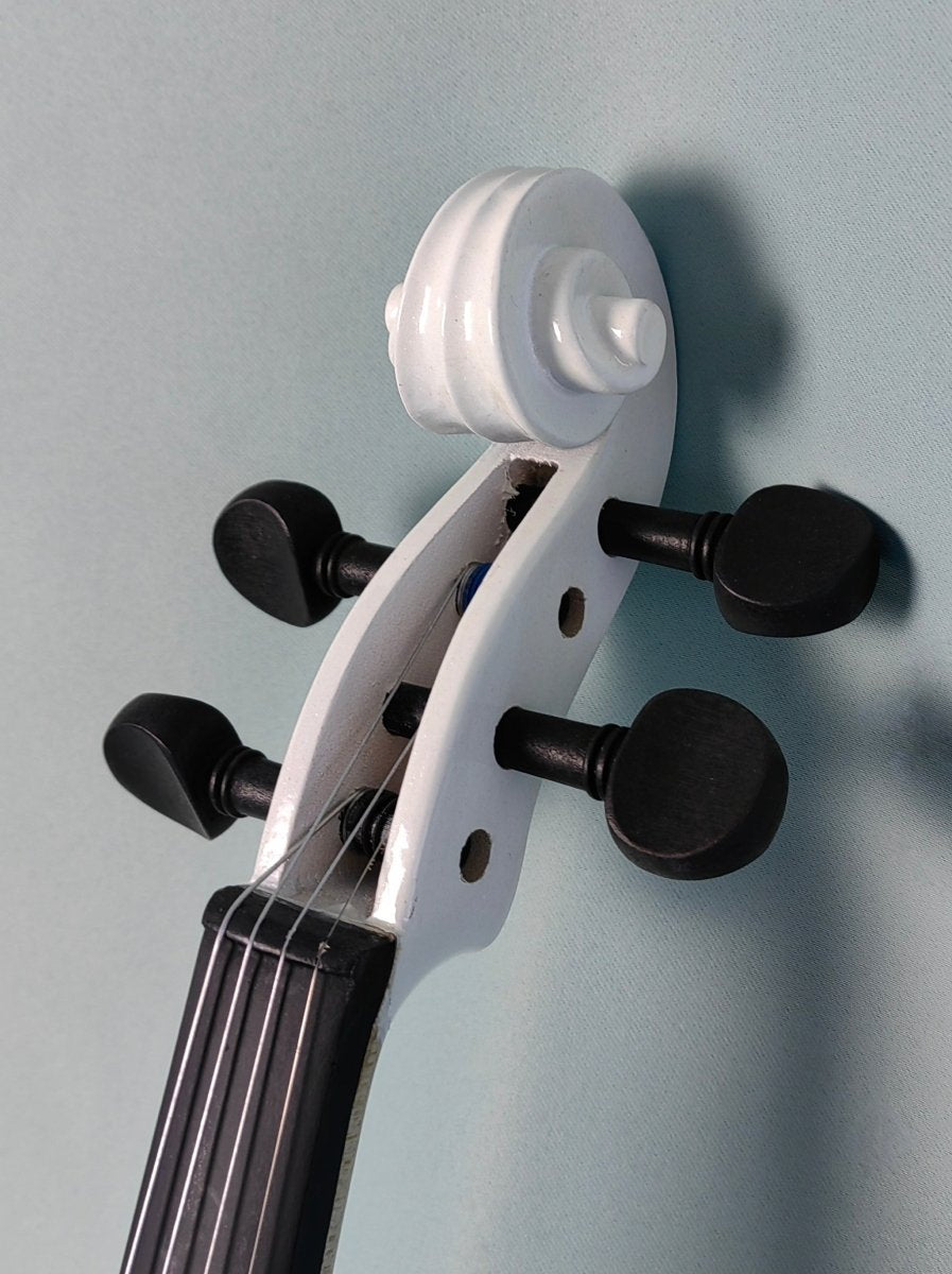 Nameless Electric Violin White SVLNE-4/4, with Bow and Case Cellos Sky Music