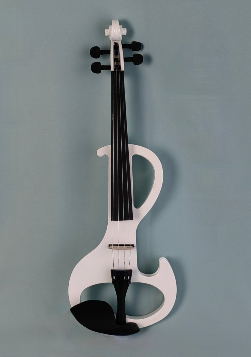 Nameless Electric Violin White SVLNE-4/4, with Bow and Case Cellos Sky Music