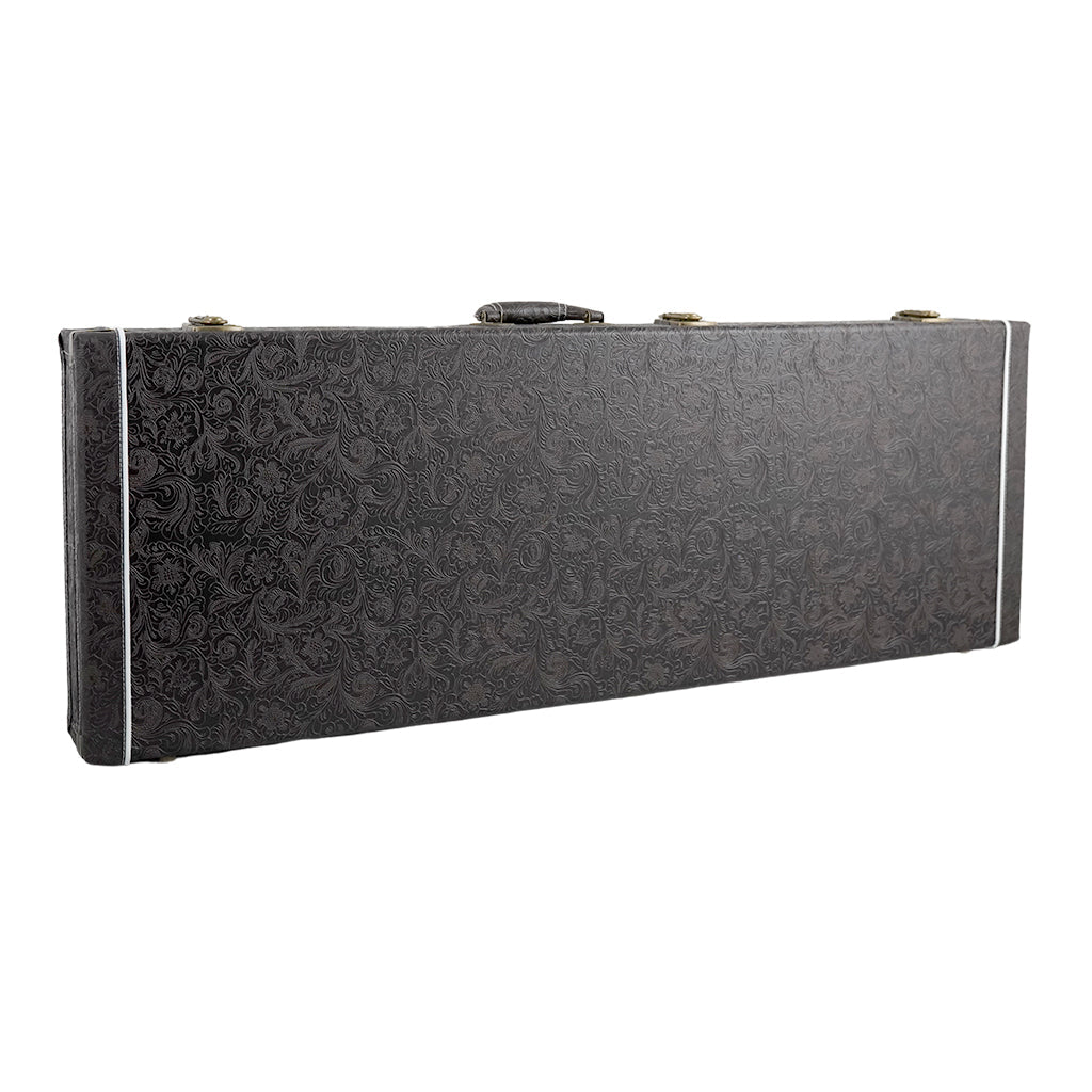 Nameless Premium Electric Guitar Hard Case, Black & Brown Paisley with Green Velour Interior Electric Guitar Cases & Gigbags Sky Music