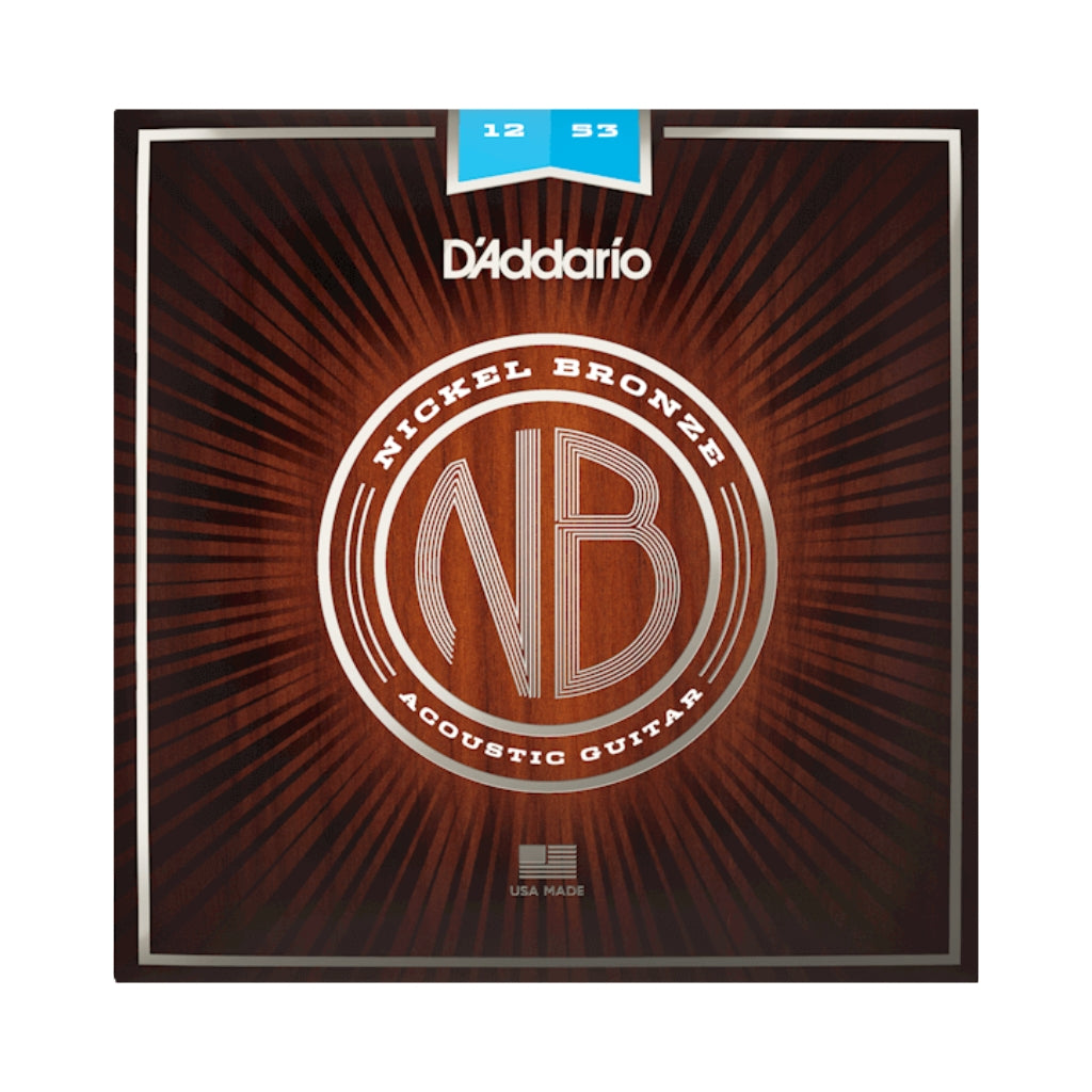 D&#39;Addario - NB1253 Acoustic Guitar Nickel Bronze Light - Acoustic Guitar Strings