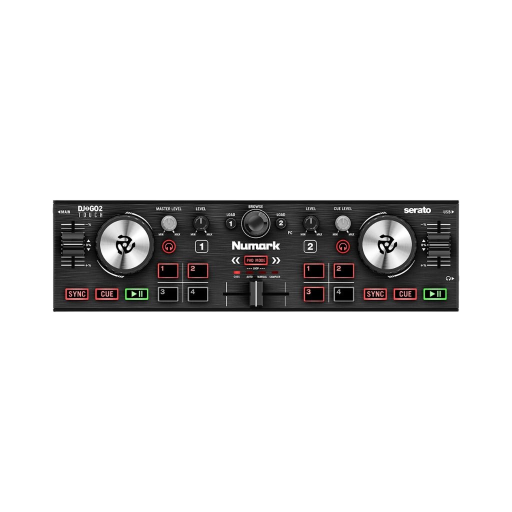 Numark DJ2GO2 Touch Pocket DJ Controller with Capacitive Touch Jog Wheels DJ Controllers Sky Music