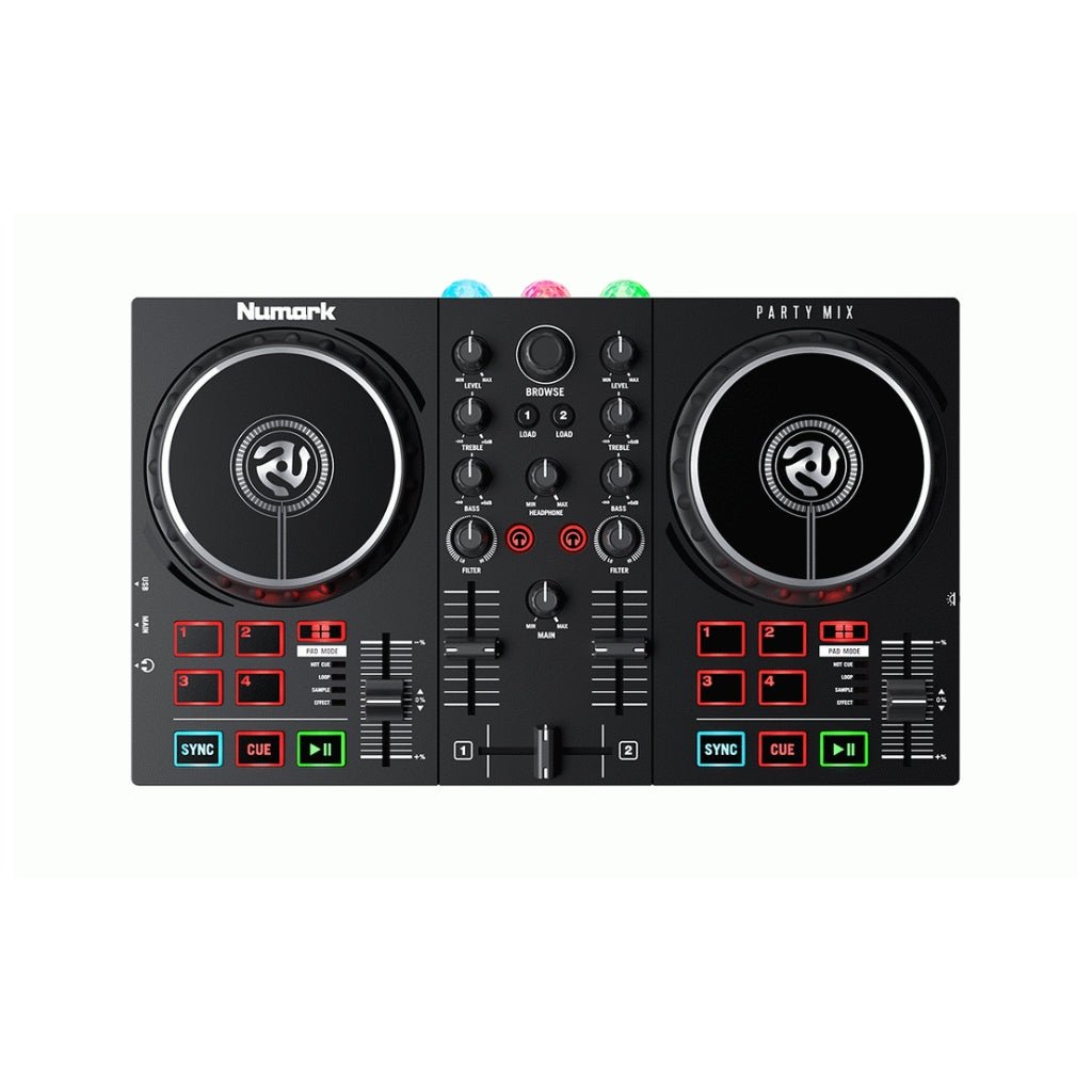 Numark Party Mix II DJ Controller with Built-In Light Show DJ Controllers Sky Music
