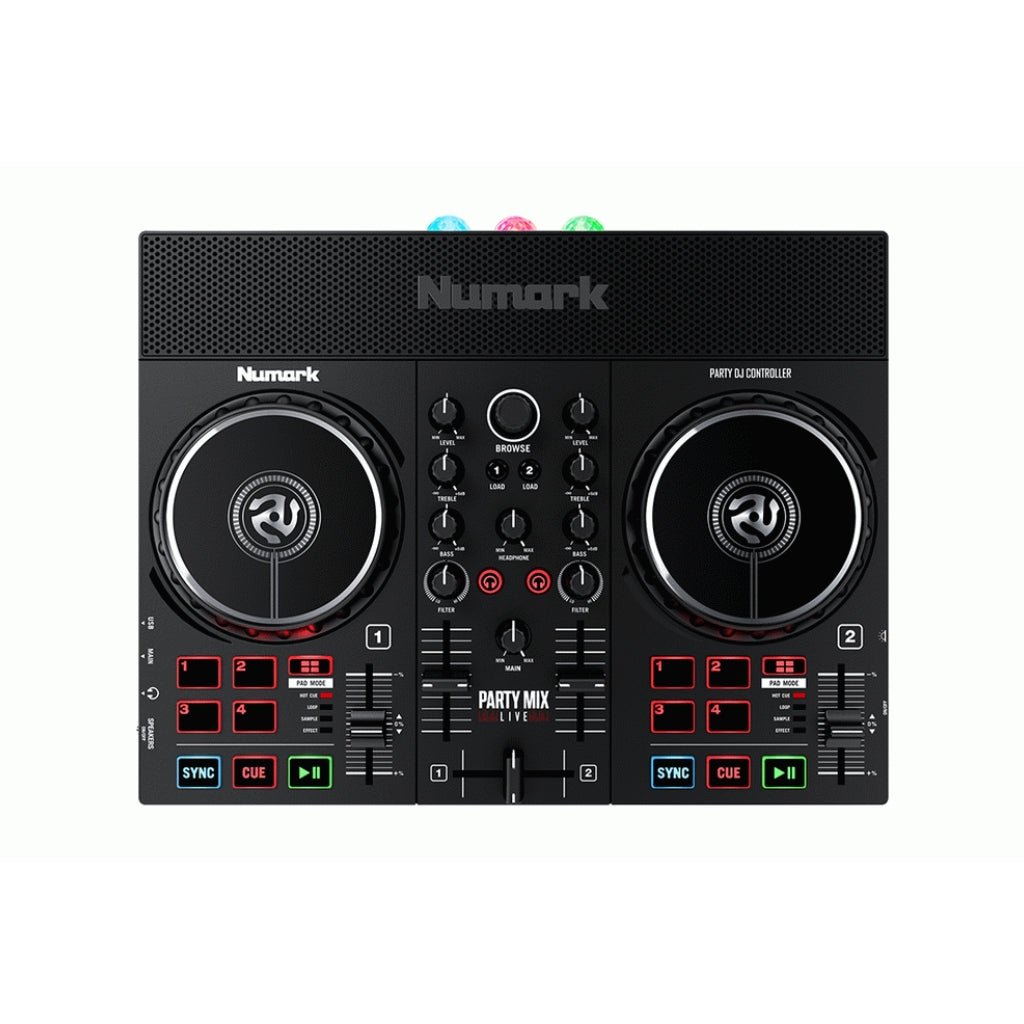 Numark Party Mix Live DJ Controller with Built-In Light Show and Speakers DJ Controllers Sky Music
