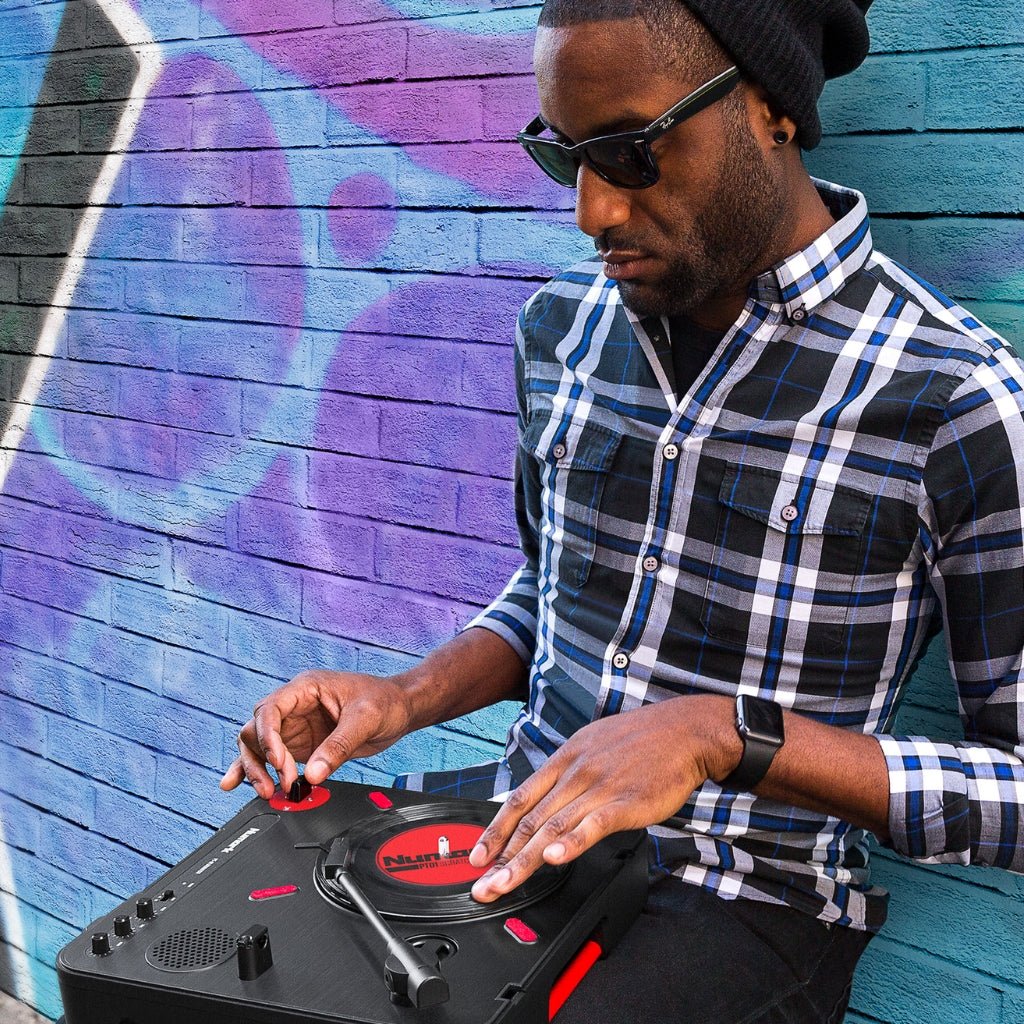 Numark PT01 Scratch Portable Turntable with DJ Scratch Switch Turntables Sky Music