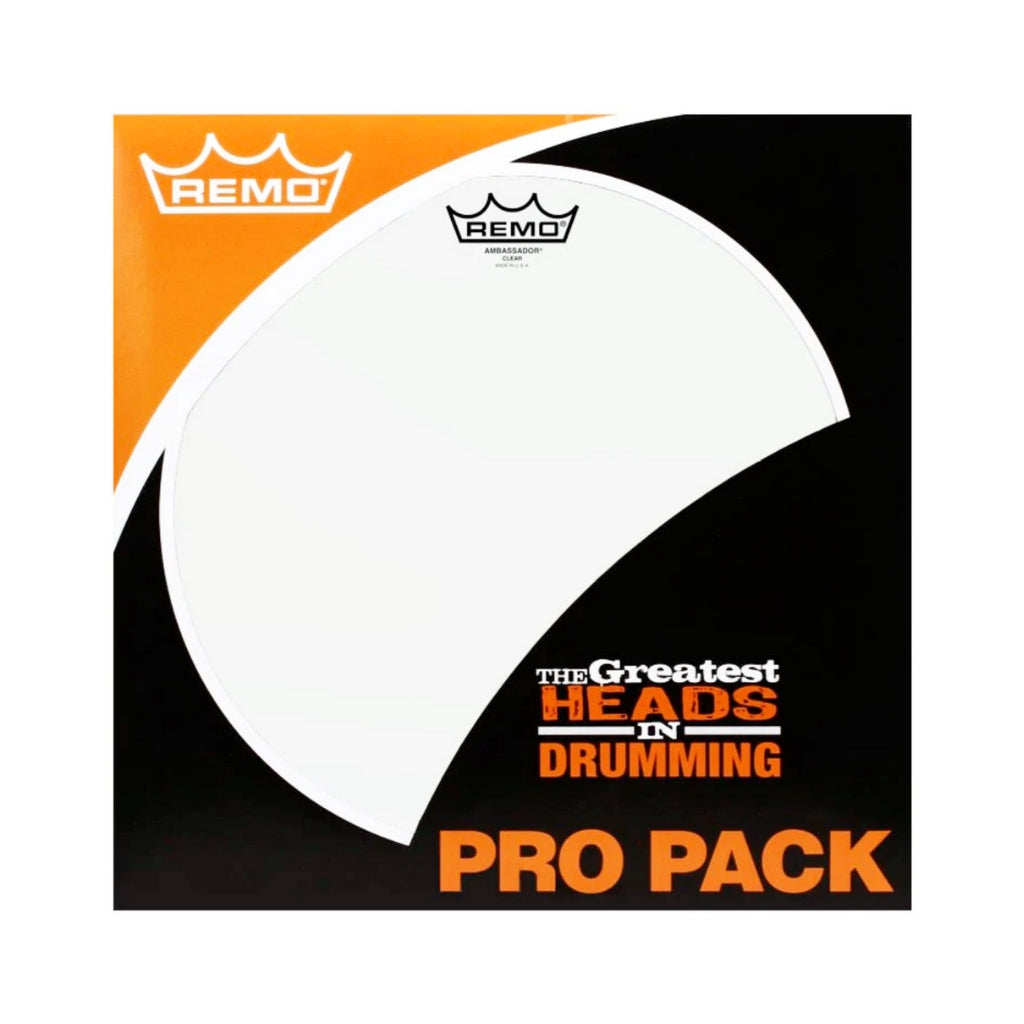 Remo - Pro Pack Ambassador Clear - 10" 12" 14" FREE 14'' SA Hazy Snare Side