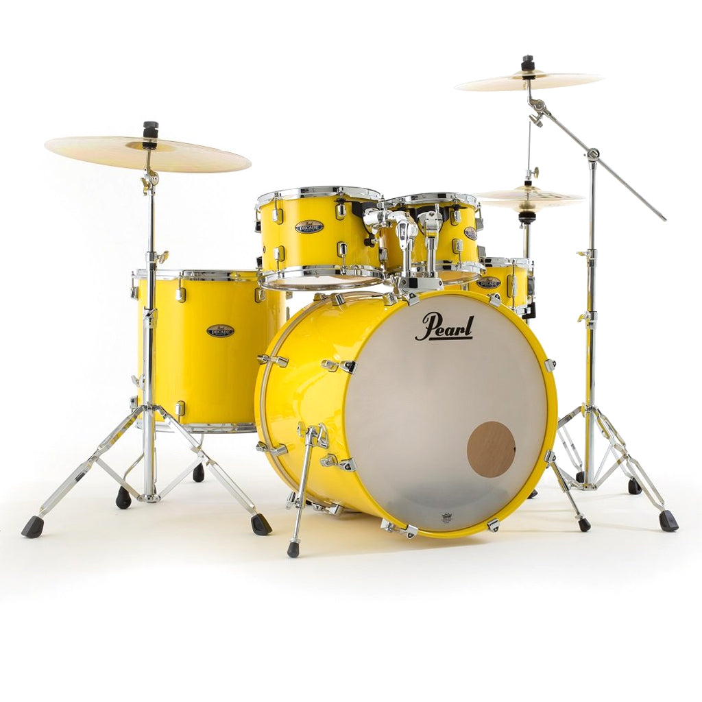 Pearl - 22" Decade Maple - 5-Piece Drum Kit Package with Zildjian Cymbals (S Series) & Hardware - Solid Yellow