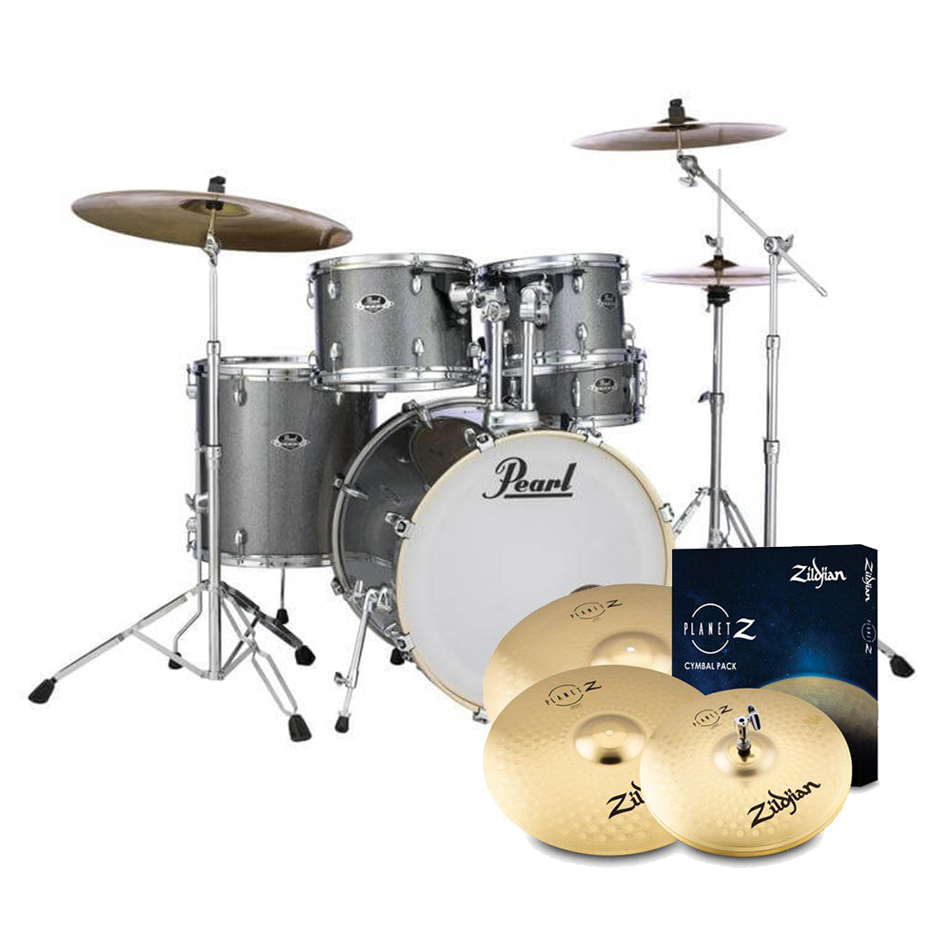 Pearl - Export 22" EXX Fusion Plus - Drum Kit Package with Zildjian Cymbals & Hardware - Grindstone Sparkle
