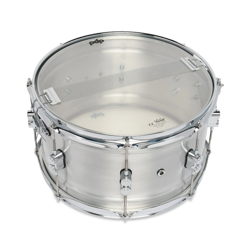 PDP Concept Aluminum 8x14-inch 1.2mm Snare Drum - Natural Satin Brushed Aluminum Snare Drums Sky Music