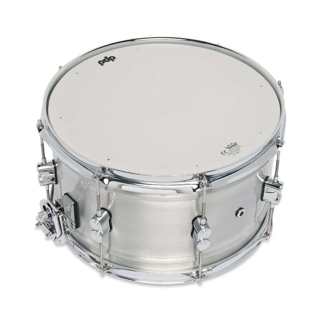PDP Concept Aluminum 8x14-inch 1.2mm Snare Drum - Natural Satin Brushed Aluminum Snare Drums Sky Music