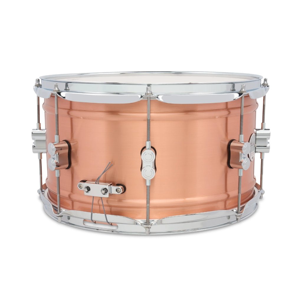 PDP Concept Brass 8x14-inch 1.2mm Snare Drum - Natural Satin Brushed Copper Snare Drums Sky Music