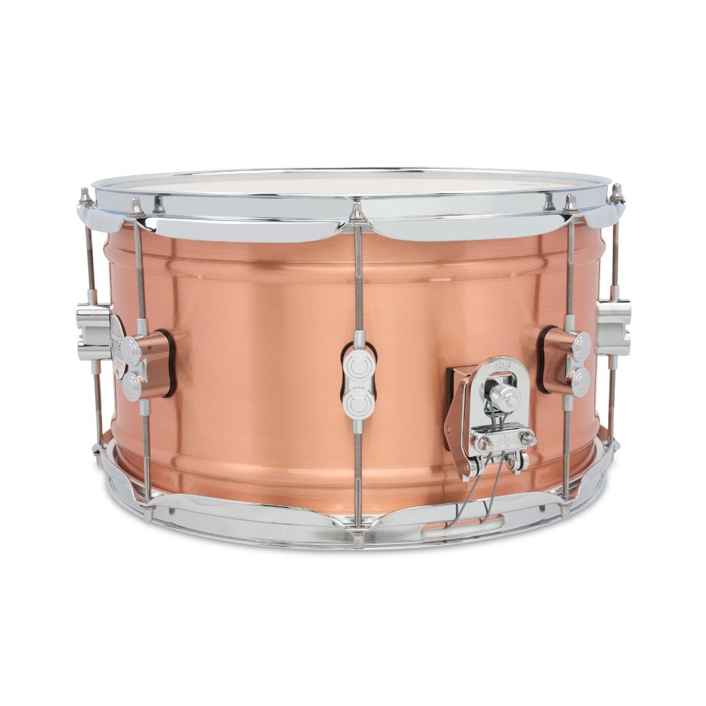 PDP Concept Brass 8x14-inch 1.2mm Snare Drum - Natural Satin Brushed Copper Snare Drums Sky Music
