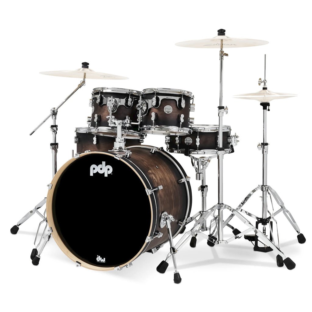 PDP Concept Maple 5-piece Shell Pack - Charcoal Burst Lacquer Acoustic Drums Sky Music