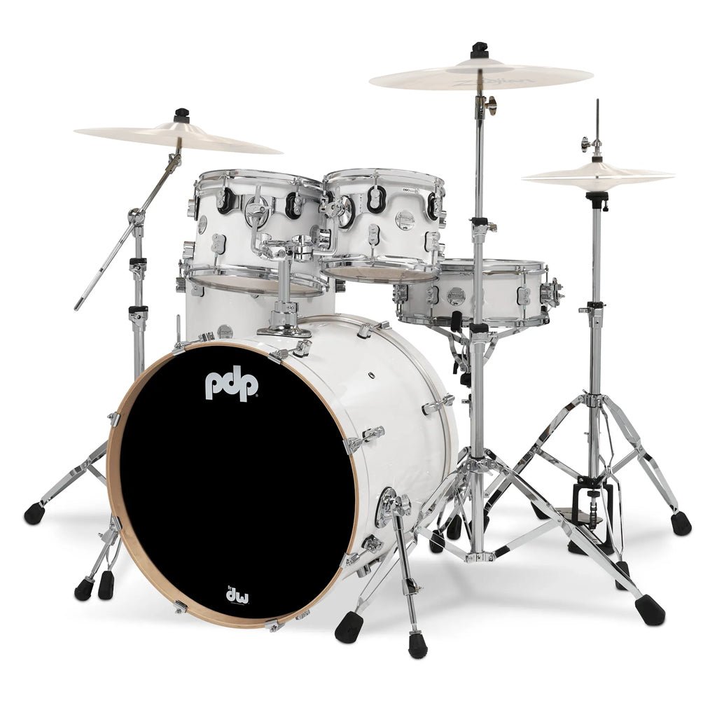PDP Concept Maple 5-piece Shell Pack - Pearlescent White Lacquer Acoustic Drums Sky Music
