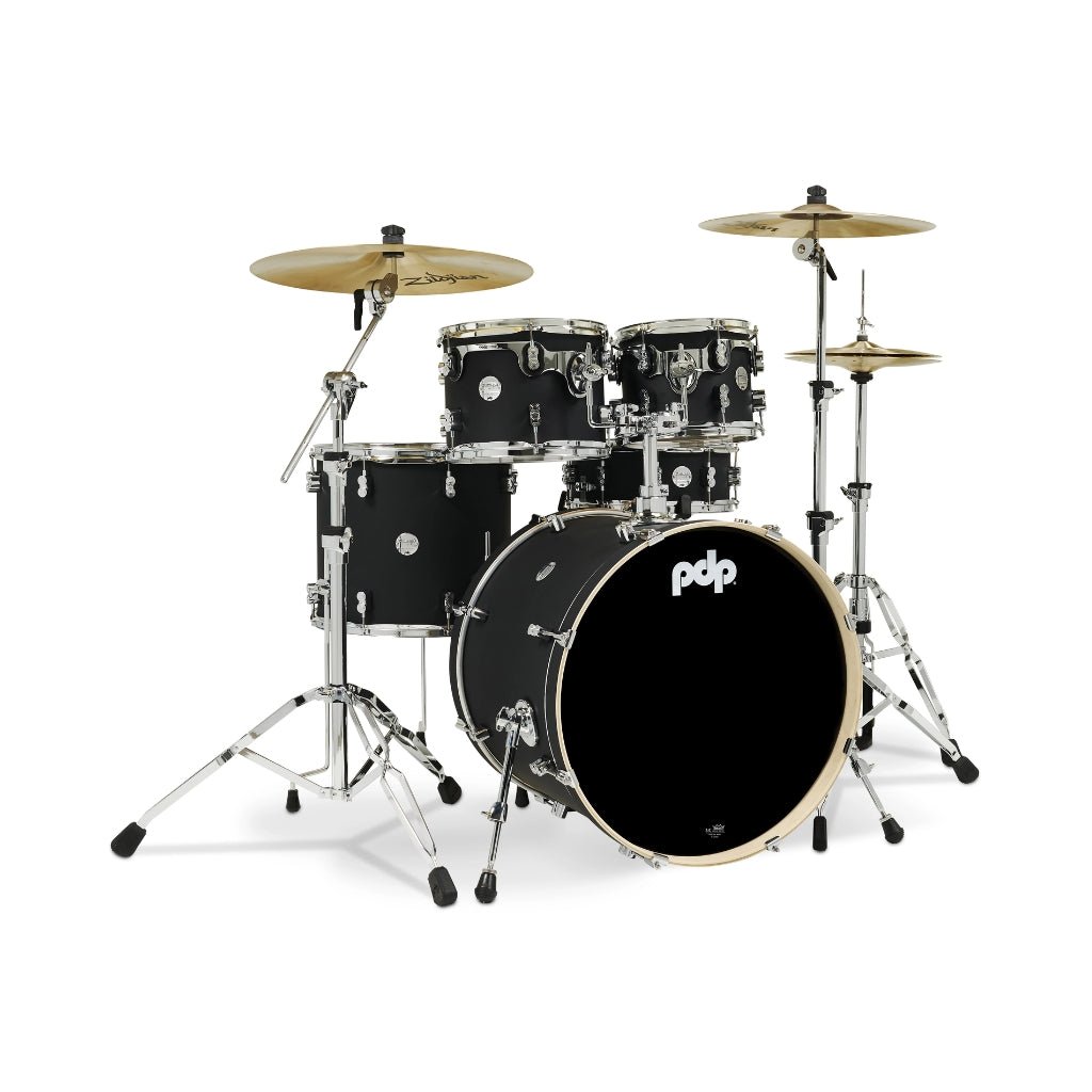 PDP Concept Maple 5-piece Shell Pack - Satin Black Acoustic Drums Sky Music
