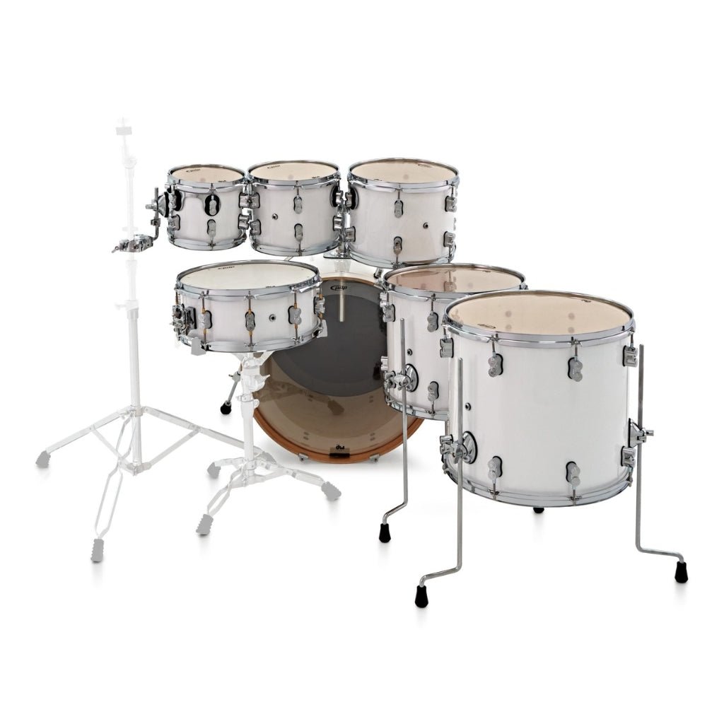 PDP Concept Maple 7-Piece Shell Pack - Pearlescent White Acoustic Drums Sky Music