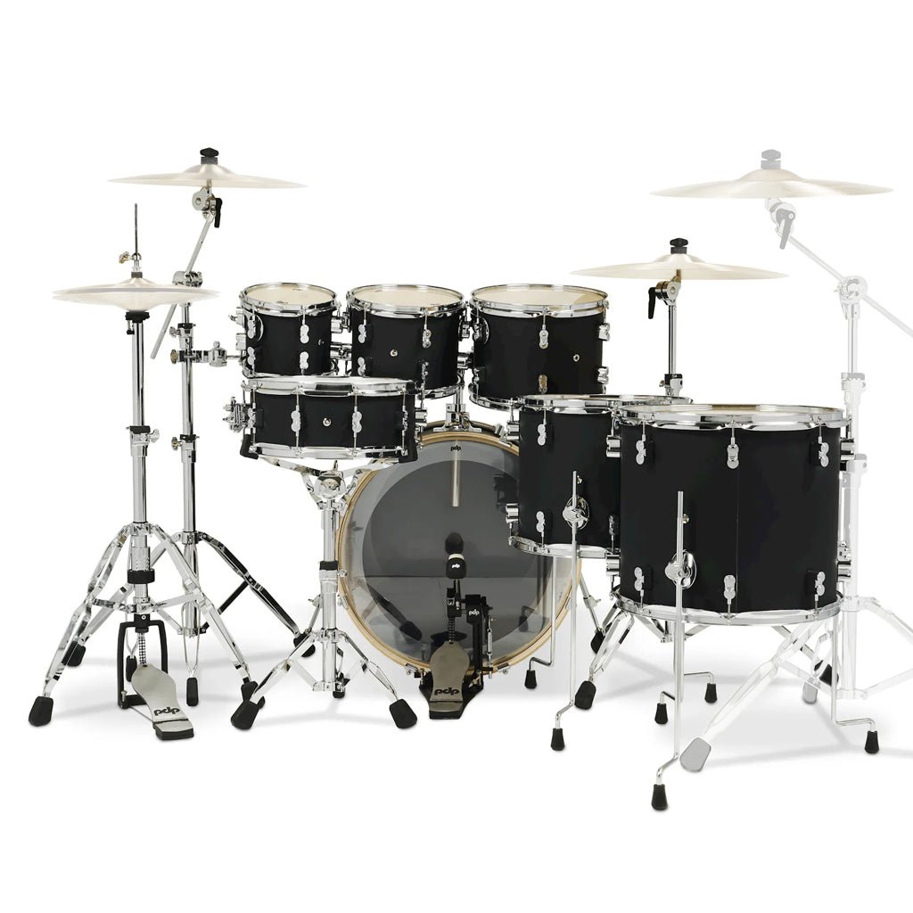 PDP Concept Maple 7-piece Shell Pack - Satin Black Acoustic Drums Sky Music