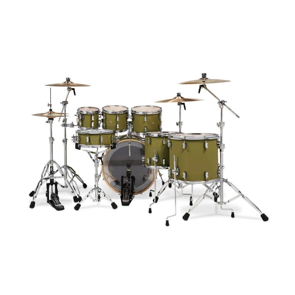 PDP - Concept Maple 7-piece Shell Pack - Satin Olive Acoustic Drums Sky Music