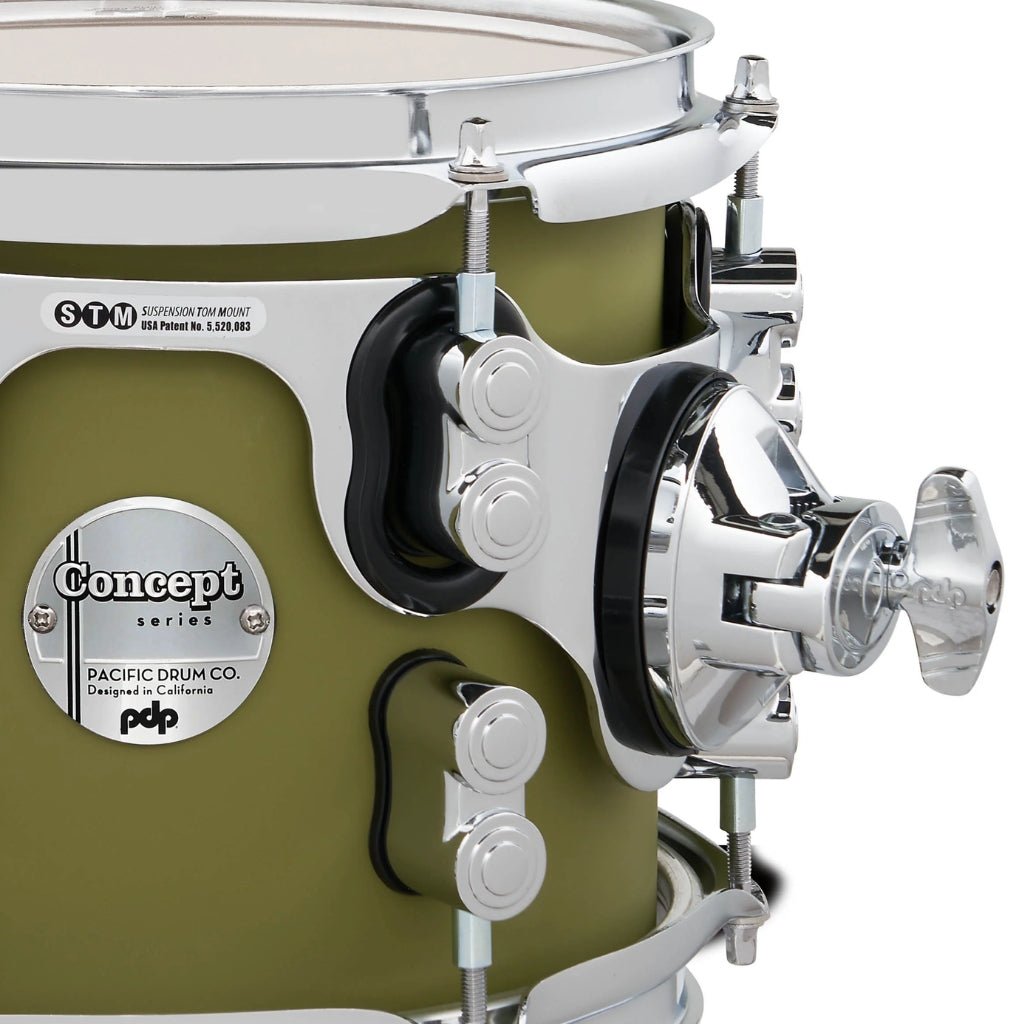 PDP - Concept Maple 7-piece Shell Pack - Satin Olive Acoustic Drums Sky Music