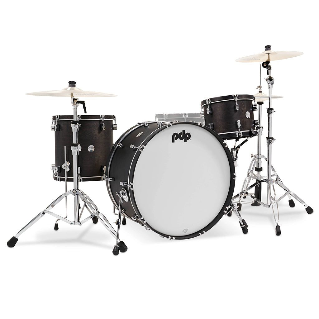 PDP Concept Maple Classic 3-piece Shell Pack with 26 inch Kick - Ebony with Ebony Hoops Acoustic Drums Sky Music