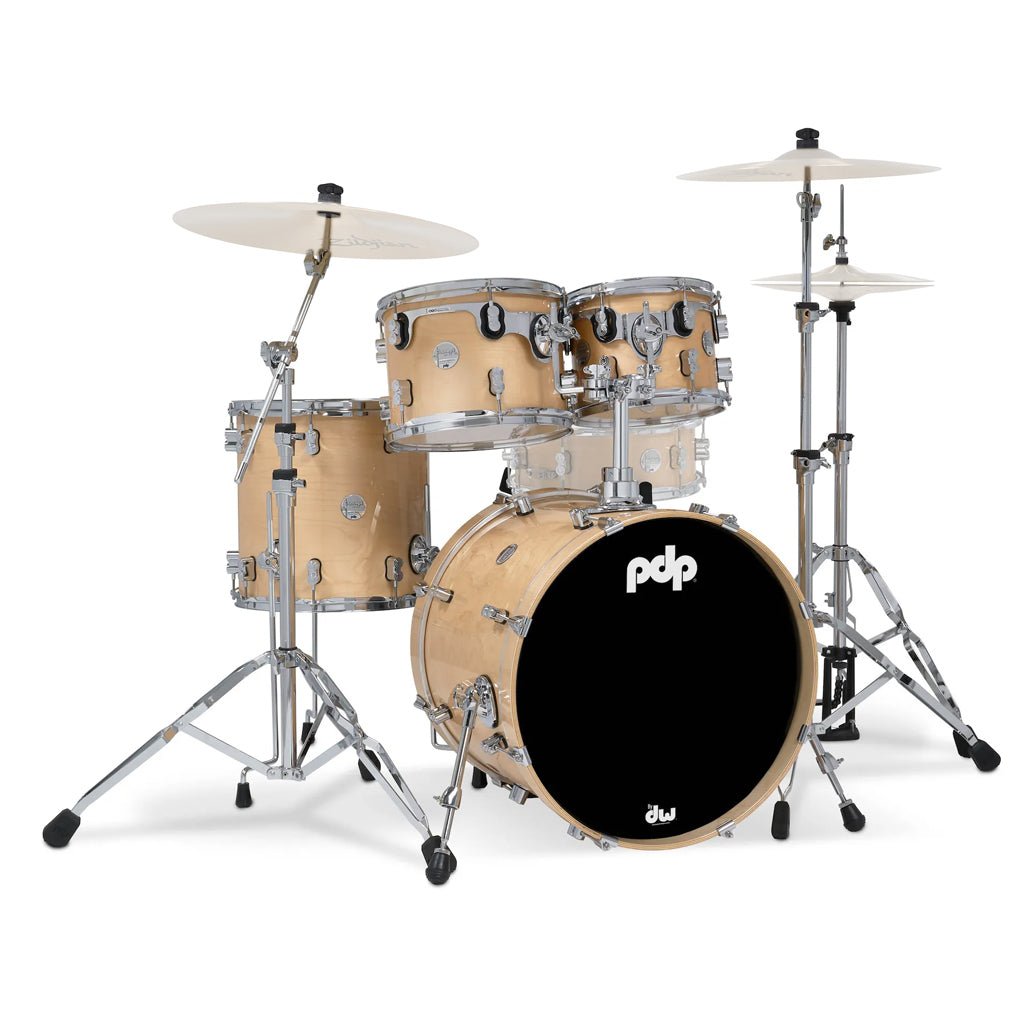 PDP Concept Maple Classic 4-piece Shell Pack with 20 inch Kick - Natural Lacquer Acoustic Drums Sky Music