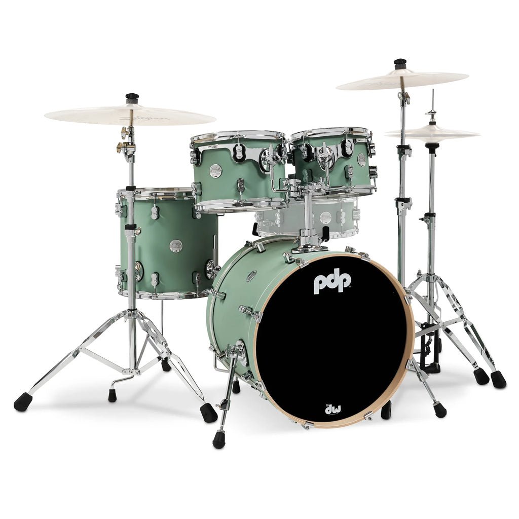 PDP Concept Maple Classic 4-piece Shell Pack with 20 inch Kick - Satin Seafoam Finish Ply Acoustic Drums Sky Music