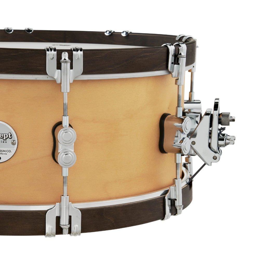 PDP Concept Maple Classic Snare Drum - 6.5 x 14-inch - Walnut with Natural Hoops Snare Drums Sky Music