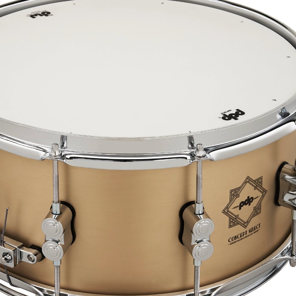 PDP Concept Select Bell Bronze Snare Drum - 6.5 x 14-inch, Brushed Snare Drums Sky Music