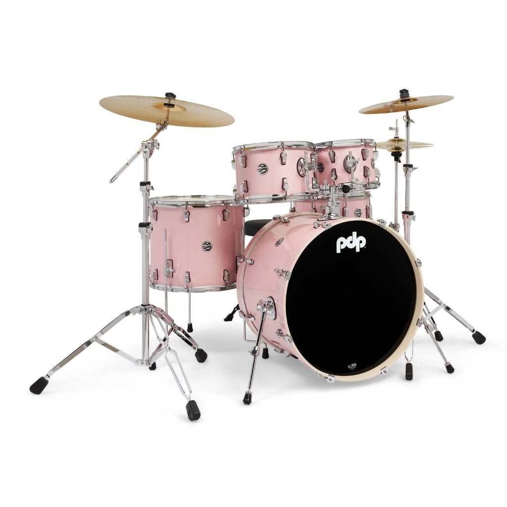 PDP Mainstage 5-Piece Complete Drum Set with Hardware and Cymbals - Pale Rose Acoustic Drums Sky Music