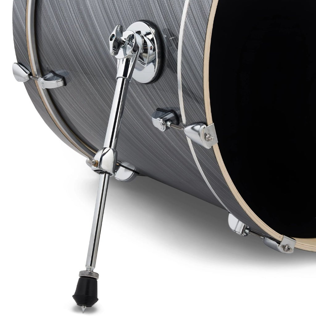 PDP Mainstage 5-Piece Complete Drum Set with Hardware and Cymbals - Twisted Graphite Acoustic Drums Sky Music