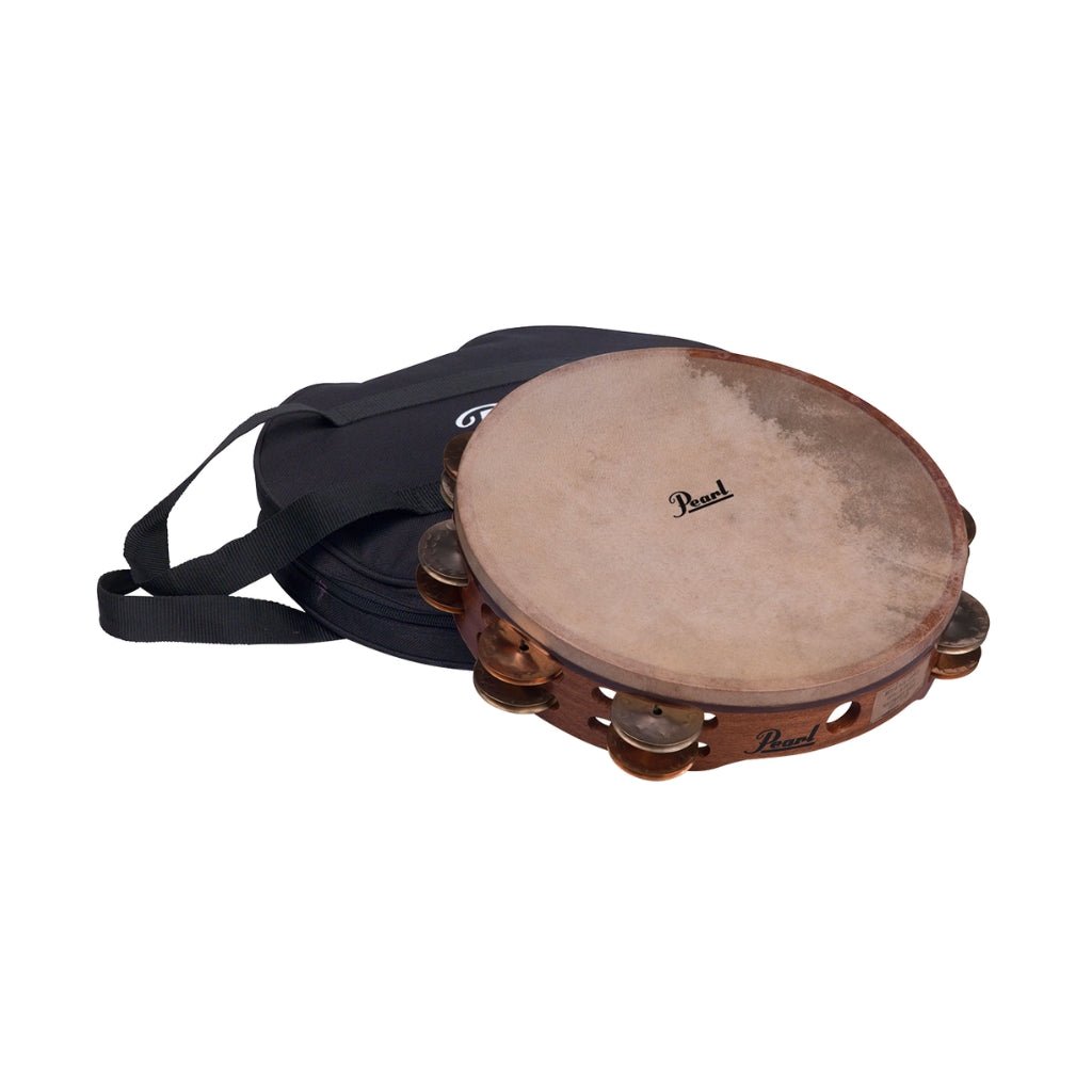 Pearl 10" Orchestral Tambourine with German Silver / Beryillium Copper Jingles, w/Bag Percussion Sky Music