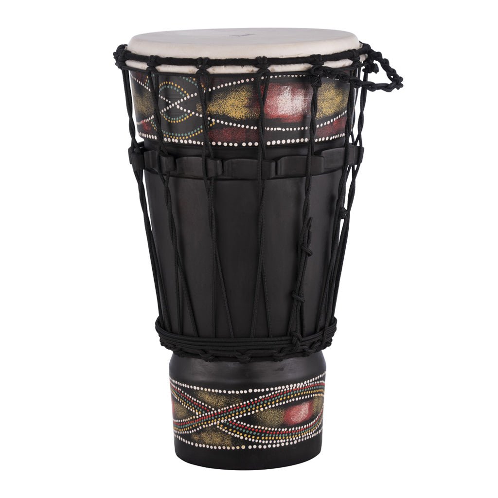 Pearl 12" Rope Tuned Solid Mahogany Ashiko - Hand Carved Tribal Design Percussion Sky Music