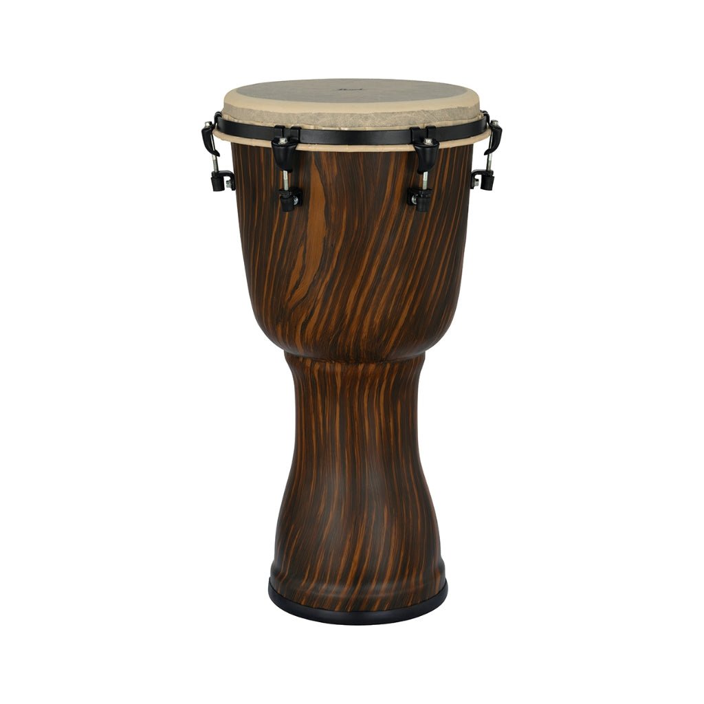 Pearl 12" Top Tuned Synthetic Shell Djembe Artisan - Straight Grain Limba Percussion Sky Music