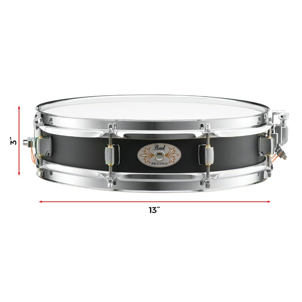Pearl 13"x3" Steel Effect Piccolo Snare Snare Drums Sky Music