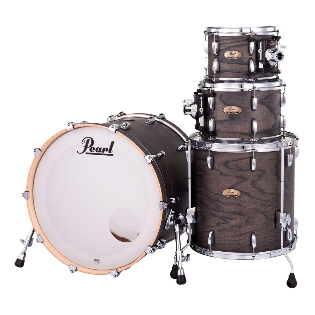 Pearl 20" Session Studio Select 4-Piece Shell Pack - Black Satin Ash Acoustic Drums Sky Music