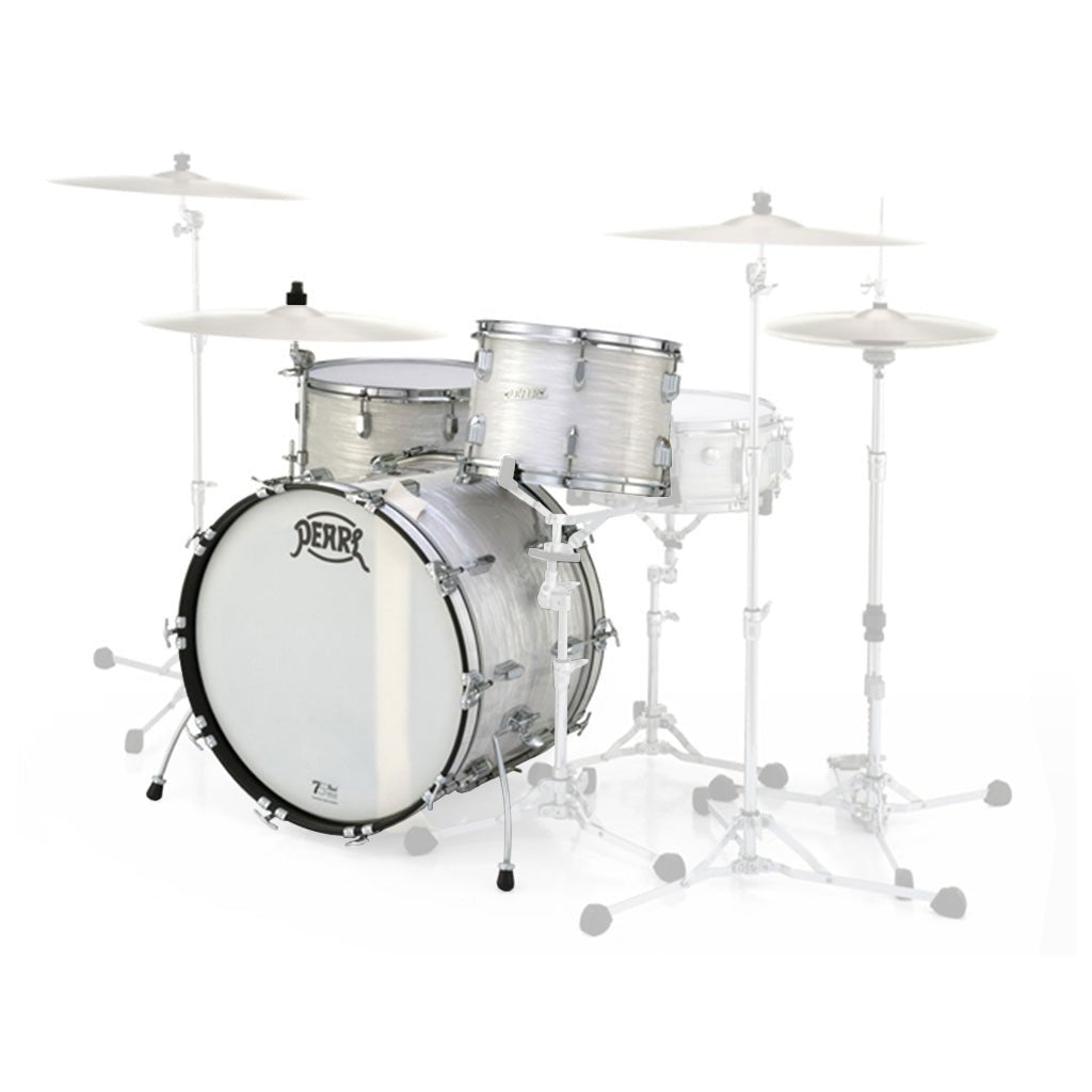 Pearl 75th Anniversary President Series 22" 3-Piece Phenolic Shell Pack - Pearl White Oyster Acoustic Drums Sky Music