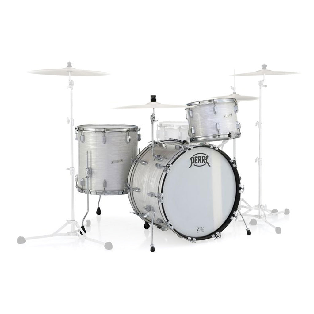 Pearl 75th Anniversary President Series 22" 3-Piece Phenolic Shell Pack - Pearl White Oyster Acoustic Drums Sky Music