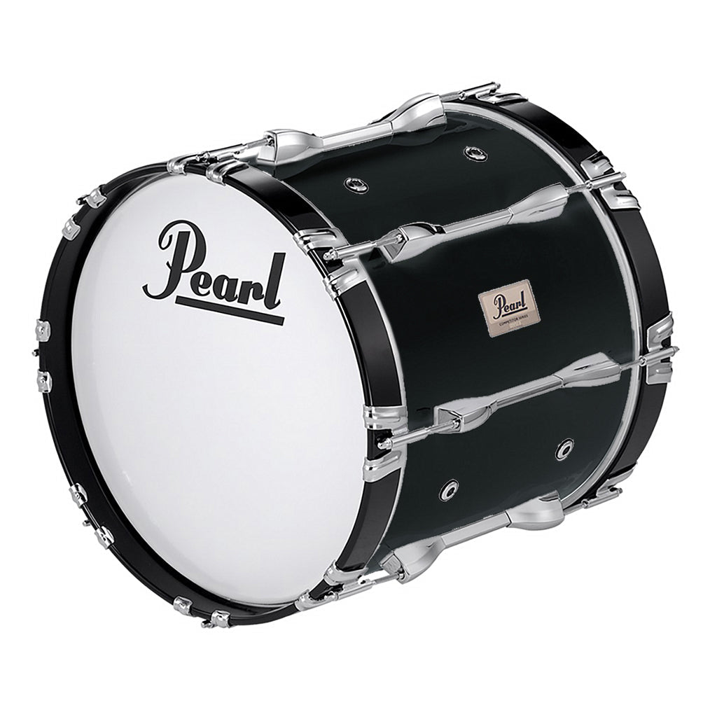 Pearl Competitor Marching Bass Drum 16 x 14 - Midnight Black Marching Drums Sky Music