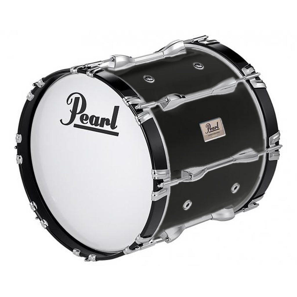 Pearl Competitor Marching Bass Drum 18 x 14 - Midnight Black Marching Drums Sky Music