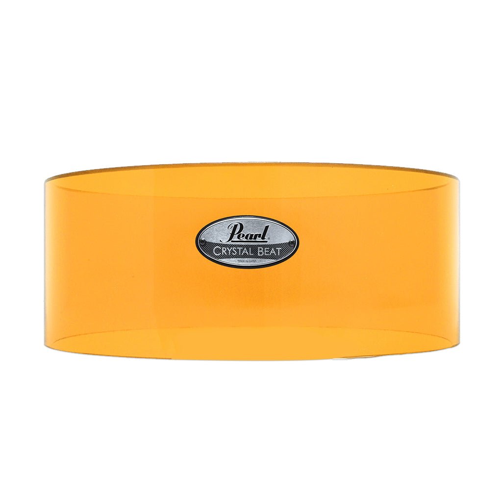 Pearl CRB Crystal Beat 14 x 5" Free Floating Snare Shell Only - Tangerine Glass Acoustic Drums Sky Music