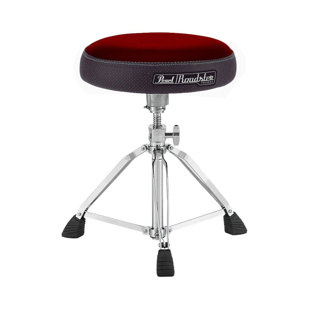 Pearl D1500 15" Vented Round Red Cloth Drum Throne Drum Hardware Sky Music