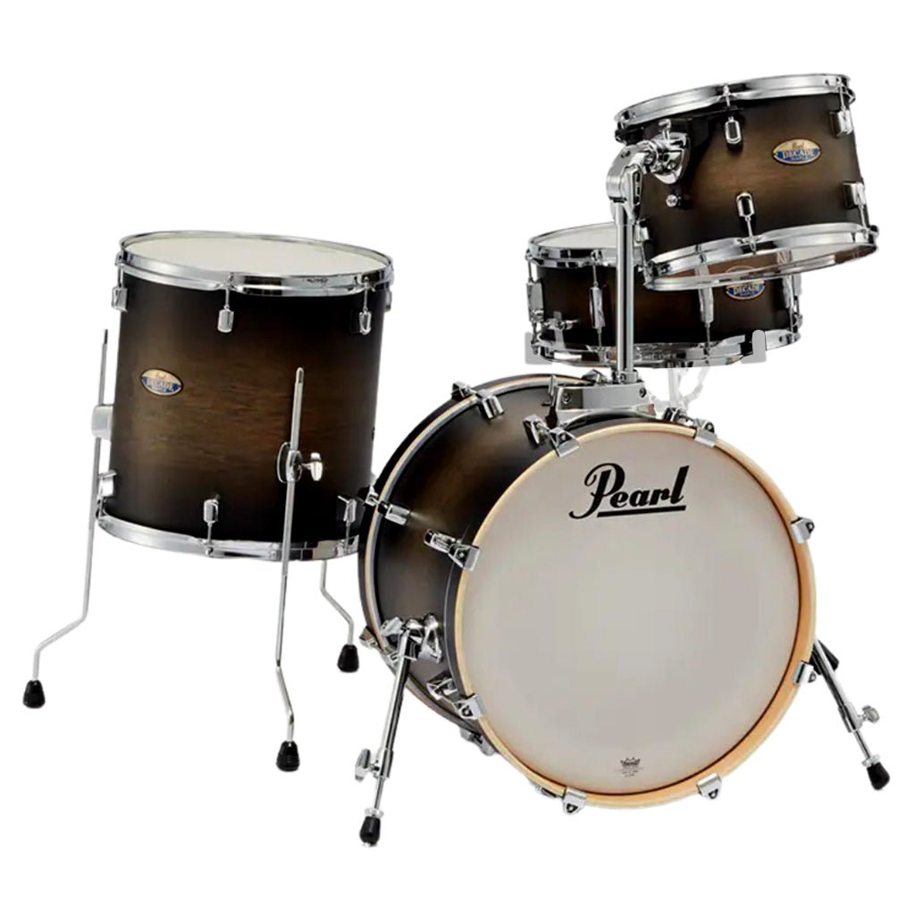 Pearl Decade Maple 18" 4-Piece Bop Shell Pack - Satin Black Burst Acoustic Drums Sky Music