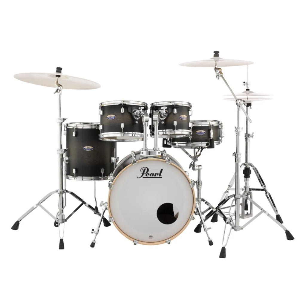 Pearl Decade Maple 20" 5-Piece Fushion Kit w/930 Hardware - Satin Black Burst Acoustic Drums Sky Music