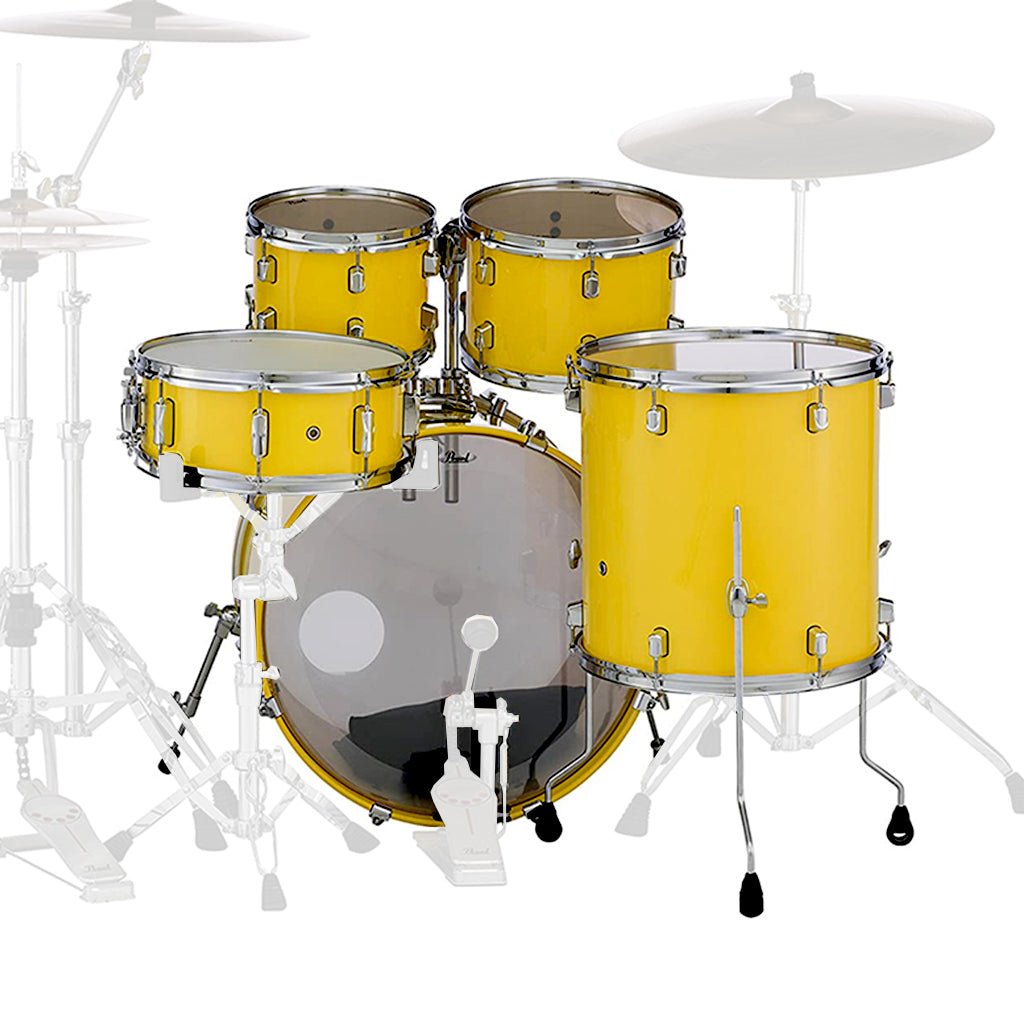 Pearl Decade Maple 22" Fusion Kit with Hardware in Solid Yellow Acoustic Drums Sky Music
