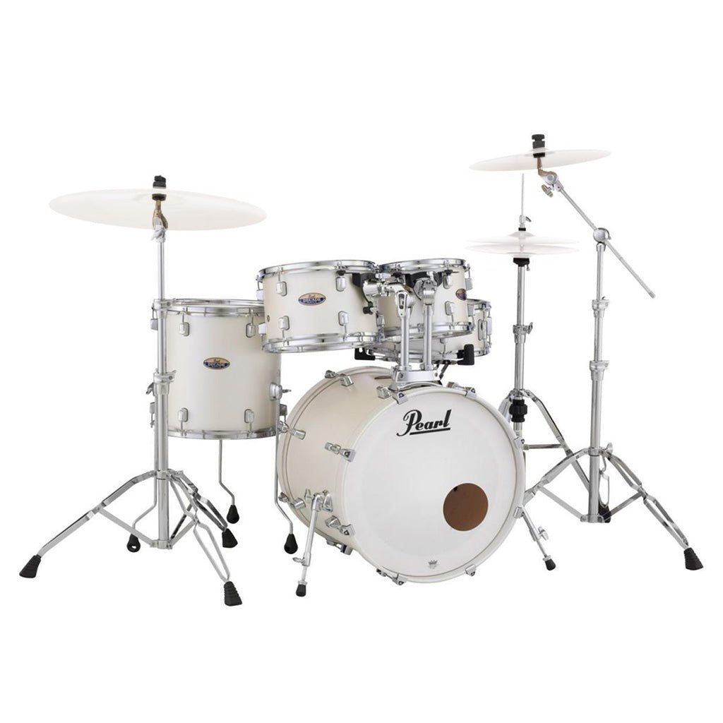 Pearl Decade Maple 22" Fusion Plus Kit with 900 Series Hardware Pack - White Satin Pearl Acoustic Drums Sky Music