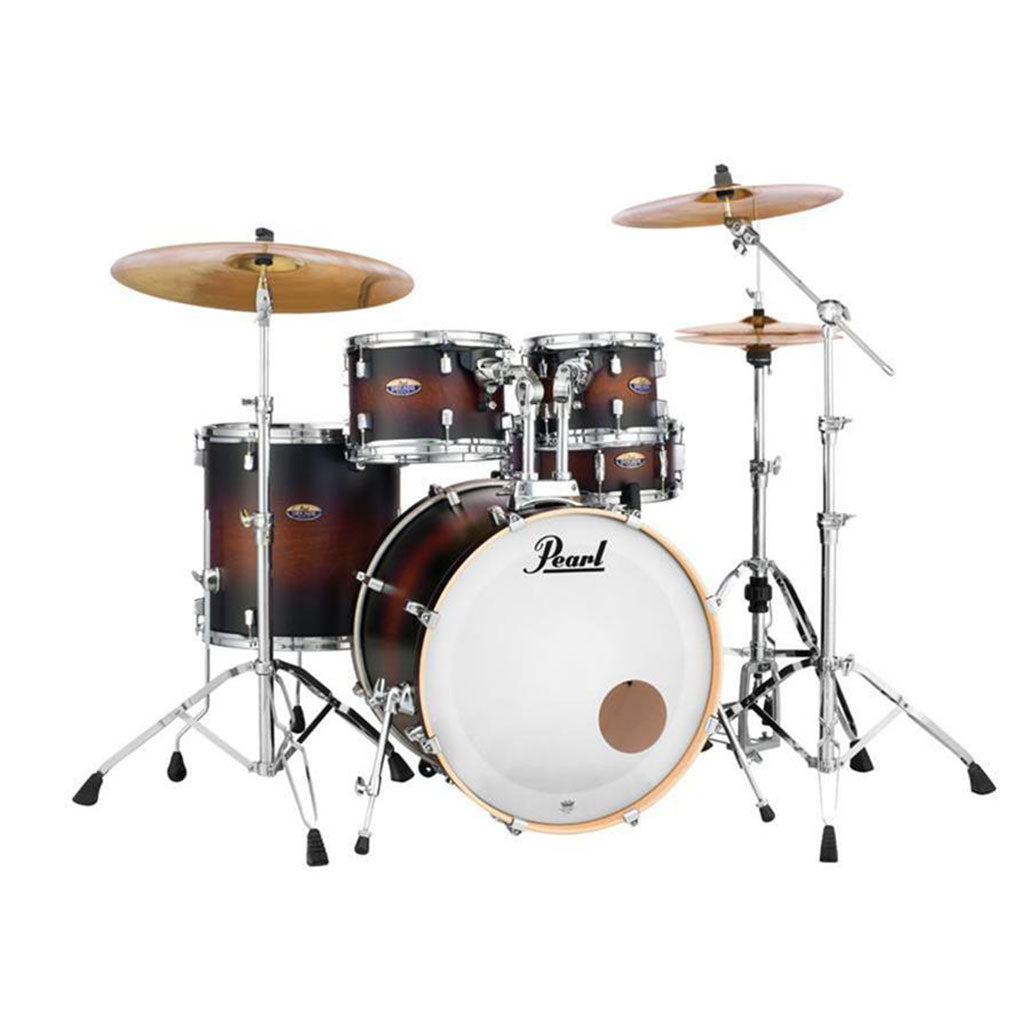 Pearl 22" Decade Maple 5-Piece Drum Kit Package with Zildjian Cymbals (S Series) &amp; Hardware - Satin Brown Burst