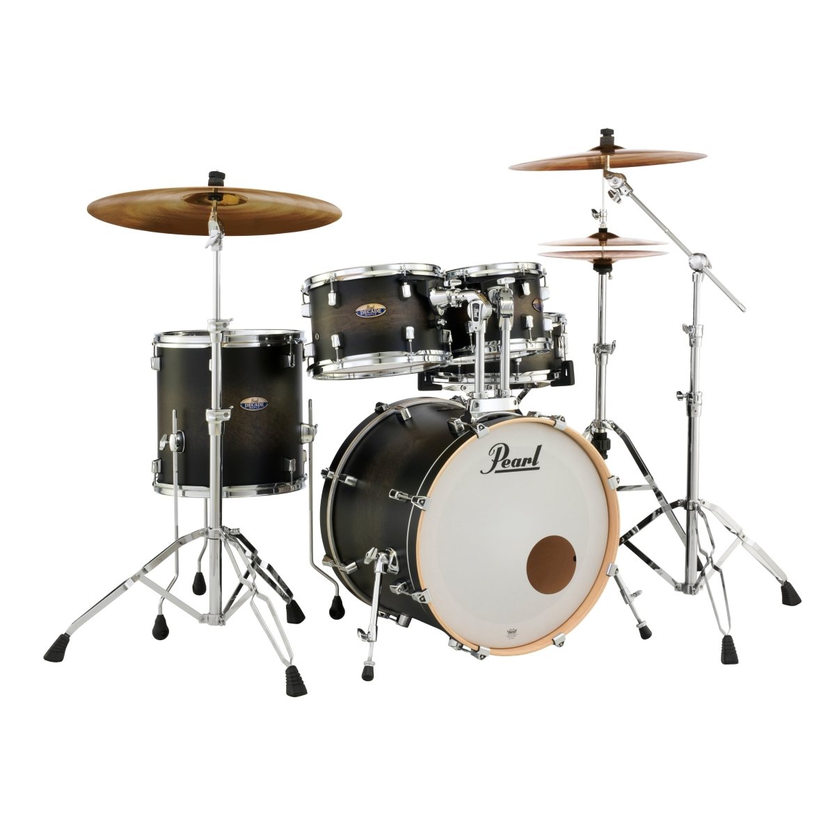 Pearl Decade Maple 5-PC Drumkit w/Hardware 20/10/12/14 - Satin Black Burst Acoustic Drums Sky Music