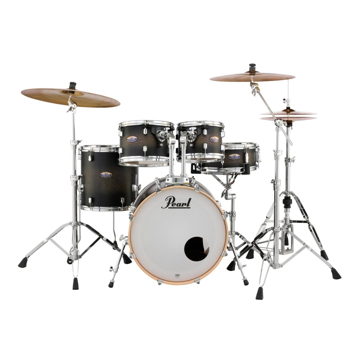 Pearl Decade Maple 5-PC Drumkit w/Hardware 20/10/12/14 - Satin Black Burst Acoustic Drums Sky Music