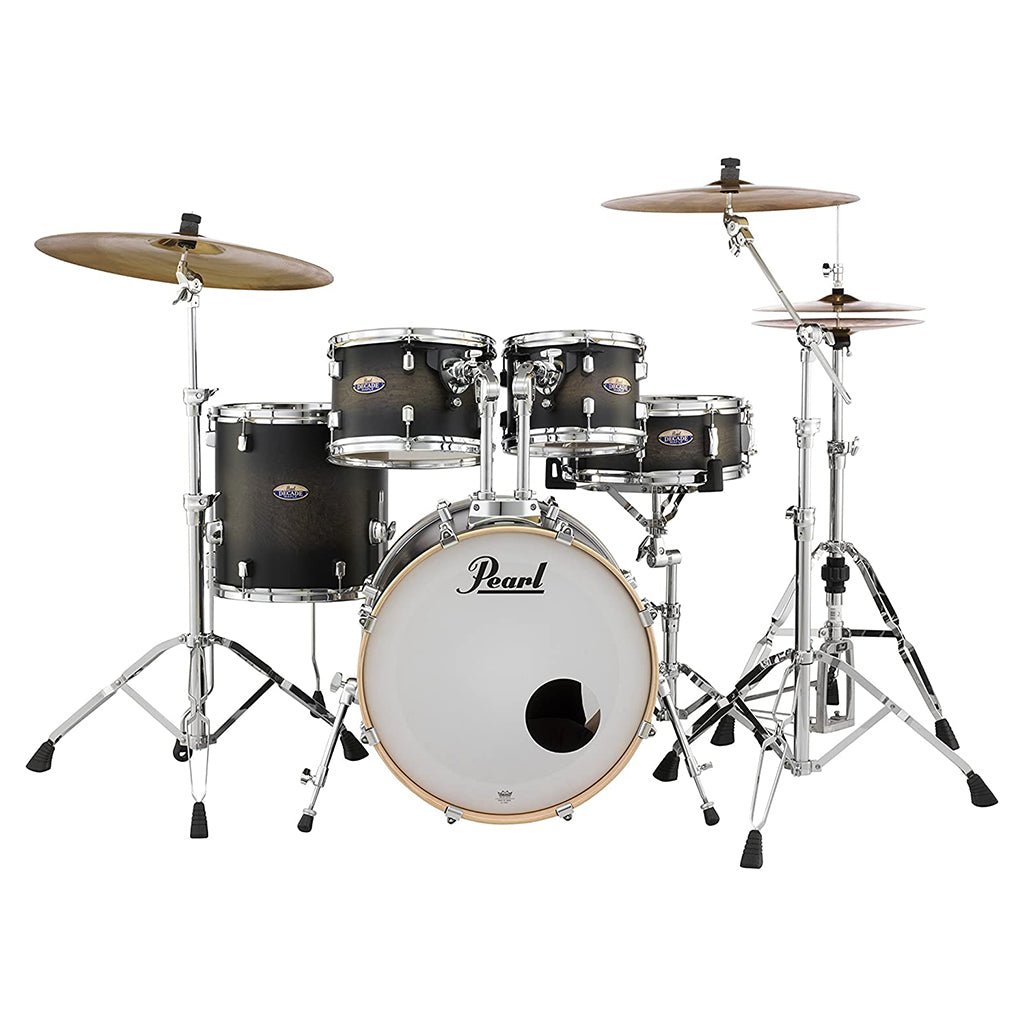 Pearl Decade Maple 5-Piece Drum Kit Package w/Zildjian Cymbals & Hardware - Satin Black Burst - FREE 14" I Series crash (ZILH14C) Acoustic Drums Sky Music